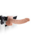 Fetish Fantasy 9 inches Vibrating Hollow Strap On Balls Beige Male Sex Toy