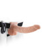 Fetish Fantasy 9 inches Vibrating Hollow Strap On Balls Beige by Pipedream Products