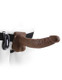 Fetish Fantasy 9 inches Vibrating Hollow Strap On W/Balls Brown by Pipedream Products
