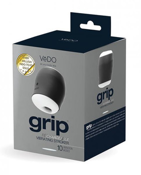 Vedo Grip Rechargeable Vibrating Sleeve Just Black Sex Toys For Men