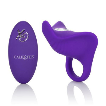 Silicone Remote Rechargeable Orgasm Ring Purple Sex Toys For Men