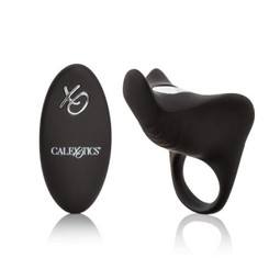 Silicone Rechargeable Remote Pleasurizer Ring Black by Cal Exotics