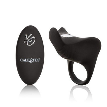 Silicone Rechargeable Remote Pleasurizer Ring Black by Cal Exotics