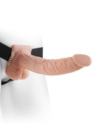Fetish Fantasy 9 inches Hollow Strap On Balls Beige by Pipedream Products