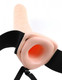 Vibrating Hollow Strap On 8 Inch - Beige by Pipedream Products - view 3
