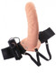 Vibrating Hollow Strap On 8 Inch - Beige by Pipedream Products - view 4