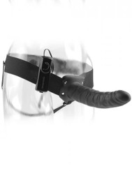 Fetish Fantasy 8 inches Vibrating Hollow Strap On Black Best Sex Toys For Men
