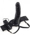 Fetish Fantasy 8 inches Vibrating Hollow Strap On Black by Pipedream Products - view 4
