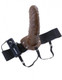 8 inches Vibrating Hollow Strap On Brown by Pipedream Products - view 4