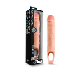 Performance Plus 11.5in Silicone Penis Sleeve Penis Extender Vanilla by Blush Novelties