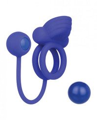 Dual Rockin Rim Enhancer Purple Vibrating Cock Ring Male Sex Toys