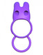 Pipedream Fantasy C-Ringz Twin Teazer Rabbit Ring Purple - Product SKU PD580212