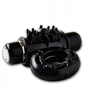 Sensuelle Bullet Ring Erection Ring 7 Function Black by Novel Creations Toys