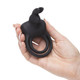 Love Honey Happy Rabbit Cock Ring Rechargeable Black - Product SKU LH73137