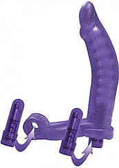 Double Penetrator C Ring - Purple Male Sex Toy
