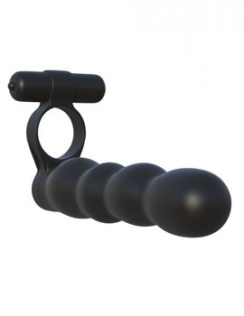 Fantasy C-Ringz Posable Partner Penetrator Black by Pipedream Products