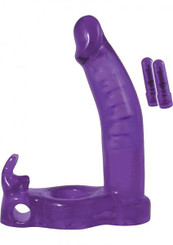 Double Penetrator Rabbit C Ring - Purple Men Sex Toys