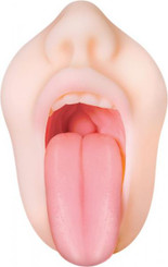 Real Mouth Stroker with Tongue Deep Throat Feel Mens Sex Toys