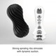 Tenga Flex Stroker Rocky Black - view 2