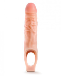 Performance Plus 9 inches Silicone Cock Sheath Penis Extender Beige Mens Sex Toys