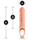 Performance Plus 9 inches Silicone Penis Sleeve Penis Extender Beige by Blush Novelties - view 3