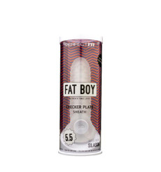 Perfect Fit Fat Boy Checker Box Sheath 5.5in Clear Men Sex Toys
