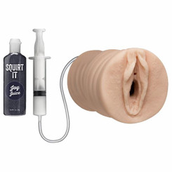Squirt It Squirting Pussy Vanilla Beige Stroker Male Sex Toy