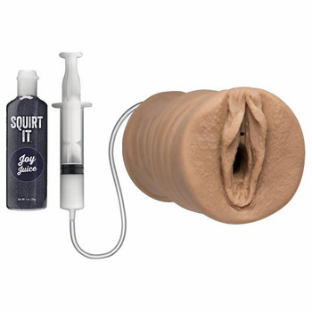 Squirt It Squirting Pussy Caramel Tan Stroker Male Sex Toy