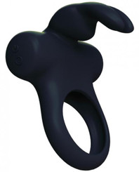 Frisky Bunny Vibrating Ring Black Sex Toys For Men