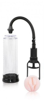 The Pump-Precision Vacuum Pump with Realistic Feel Vagina Insert by Blush Novelties