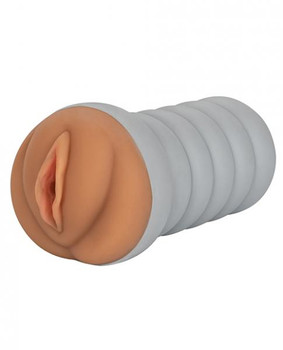 Ribbed Gripper Tight Pussy Brown Stroker Best Sex Toy For Men