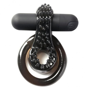 Jagger Vibrating Ring Erection Enhancer Black Best Sex Toys For Men