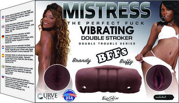 Mistress Double Stroker Brandy & Buffy Brown Male Sex Toys