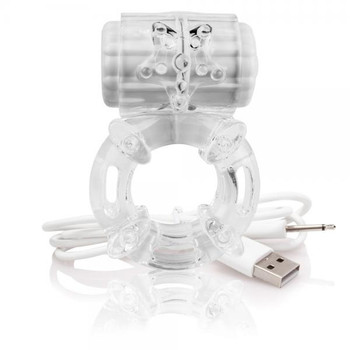 Screaming O Charged Big O Vibrating Erection Ring Clear