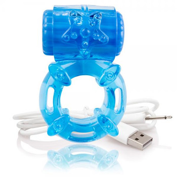 Screaming O Charged Big O Vibrating Erection Ring Blue