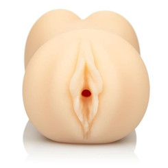 Stroke It Vagina Anal Beige Dual Ended Stroker by Cal Exotics