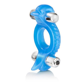 Double Dolphin Enhancer Ring Blue Best Male Sex Toy