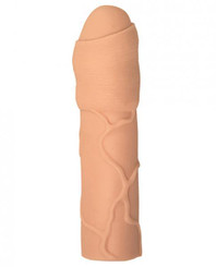 Natural Realskin Uncircumcised Xtender Vibrating Beige Male Sex Toy