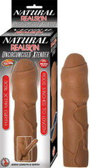 Natural Realskin Uncircumcised Xtender Brown Male Sex Toys