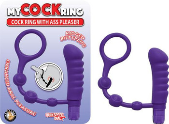 My Cockring With Ass Pleaser Purple Best Male Sex Toy