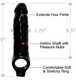 Black Mamba Penis Sleeve Penis Extender by XR Brands - view 2