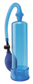 Pump Worx Beginners Power Pump With Erection Ring Blue by Pipedream Products