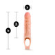 Performance 9 inches Penis Sleeve Penis Extender Beige by Blush Novelties - view 3