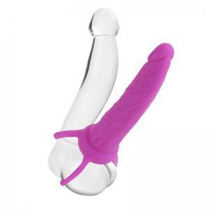 Silicone Love Rider Dual Penetrator Pink Men Sex Toys