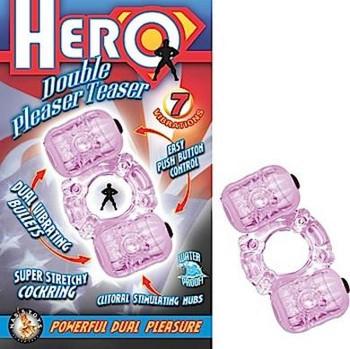 Hero Double Pleaser Teaser Purple Male Sex Toy