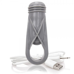 Charged Oyeah Plus Ring Gray Vibrating Erection Ring by Screaming O