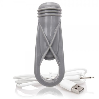 Charged Oyeah Plus Ring Gray Vibrating Erection Ring by Screaming O