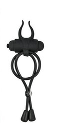 Ram Silicone 10 Function Vibrating Shafttie - Black by NassToys