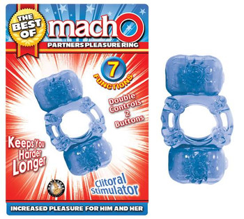 The Best Of Macho Partners Pleasure Ring Blue by NassToys
