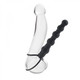Silicone Love Rider Beaded Dual Penetrator Black by Cal Exotics - Product SKU SE151540